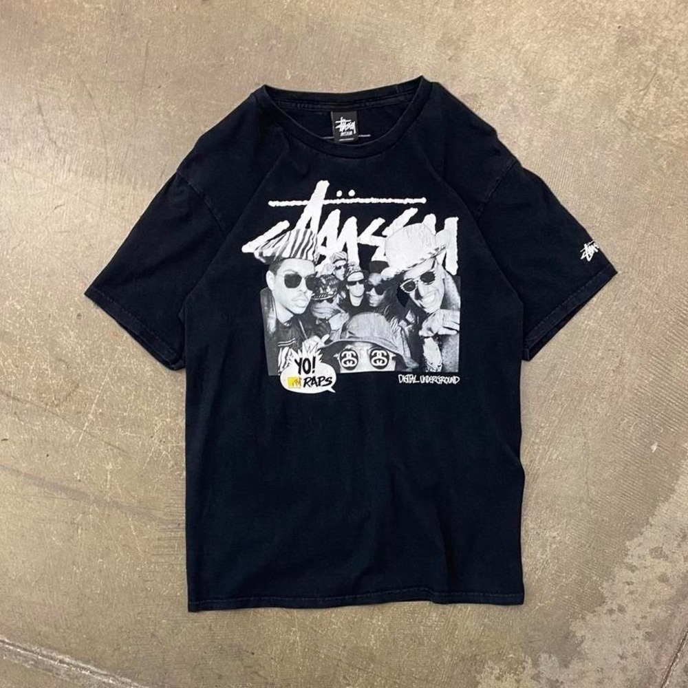 Vintage Y2K Stussy X MTV Raps Digital Underground Rap T-Shirt‎ Size Medium